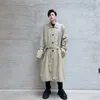 Trench da uomo Parrucchiere giacca a vento da uomo moda coreana medio lungo fresco fuori dal ginocchio cappotto stile britannico autunno ins coppia 221007