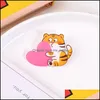 Decorative Objects Figurines Ins Wind Cute Little Tiger Brooch Cartoon Acrylic Decorative Badge Girl Heart Clothing Bag Pin Drop Del Dhwim