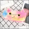 Pencil Cases Laser Color Kitten Plush Pencil Case Student Stationery Bag Drop Delivery 2021 Office School Business Industrial Supplie Dhbe1