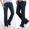 Heren jeans heren heren micro hoorn stretch slanke donkerblauwe denim hoorns broek klassiek ontwerp