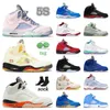 Light colorway mens authentic jumpman 5 5s Basketball shoes 2022 new womens easter concord metallic sliver white cement Shattered Backboard JORDON jordens