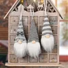 Decoraciones navideñas 3pcs bosque viejo hombre mini muñeco colgante de árboles de Navidad decoración de Navidad para niños gnome niños 2024 años regalos