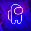 Nowość oświetlenie neonowe kreatywne rakietę oświetlenie palcem kształt palec USB Neon znak LED na pokój domowy wystrój ślubny wystrój świąteczny prezent nocny lampa nocna lampa