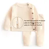 Kleidung Sets S￤uglingsbabypullover Anzug Herbst Winter Girl Strickset warmes Boy 2 Pcs geborene Kleidung 03 Jahre 221007