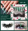 Kerstmake -upsets Dikke lange wimpers nertsen en nagels langdurige wimpers pack make -up kits