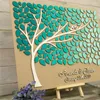 Forniture per feste Personali personalizzati 3D Rustic Guestbook alternativa unica in legno