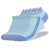 Chaussettes de sport 6 paires de chaussettes de course professionnelles pour femmes, sports de plein air, respirantes, coussin épais, fitness, randonnée, coupe basse, chaussettes courtes à la cheville