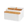 Desktop-Mehrzweck-Aufbewahrungsbox für kreative Haushaltsprodukte, Kosmetikprodukte aus Holz und Kunststoff. Einfach und praktisch