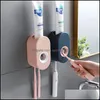 Other Household Sundries Adhesive Matic Tootaste Squeezer Set Wall-Mounted Holder Toothbrush Rack Wall Suction Drop Delivery 2021 Dh0Wt