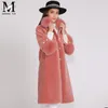 Women's Fur MAOMAOFUR Wool Coat Women Real Collar Cuff Warm Outwear Ladies Fashion Long Style Genuine Sheep Jacket