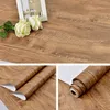 Autocollants muraux Autocollant en marbre auto-adhésif Peel And Stick PVC Papier peint imperméable à l'eau Grain de bois Autocollant pour armoires de cuisine Bureau Home Decor 221008