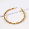 Opaski na głowę Golden Chains Pasmands Kobiet punkowy styl metalowy opaska na głowę obręcz HOOP moda elegancka ornament włosów złota włosy akcesoria t221007