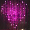 Dizeler 2x1.6m kelebek şekli LED ip ışıkları 34 kalp Noel Çok renkli tatil düğün dekoracao perde lambaları e uk au