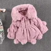 Jassen 1-7 Baby Meisjes Jas Herfst Winter Warme Jas Voor Meisjes Uitloper Mode Pluche Kinderkleding R230912