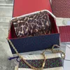 Thick Chain Shoulder Bags Women Square Handbag Leopard Print Leather Luxury Designer Bagss Crossbody Female Purses 220328