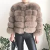 Pur 2022 Coat de casaco real de estilo feminino Casacos de couro quente de moda quente