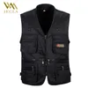 Men's Vests Male Vest Men Fashion Cotton Sleeveless Jackets Black Casual Fishing with Many Pockets Unloading Waistcoat 221008