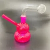 En gros 14mm femelle forme de gourde verre brûleur à mazout tuyau arc-en-ciel coloré barboteur narguilé eau Dab Rigs bong pour fumer