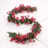 Decorative Flowers 180cm Rose Vine 69/16 Head Artificial Wreath Wedding Home Room Decoration Garden Arch DIY