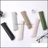 Pencil Cases Pen Er Fresh Leather Mini Small Pencil Bag Creative And Simple 3-4 Capacity Men Women High School Drop Delivery 2021 Off Dhb8O