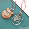 أطراف أسطورية أخرى 8 مفاتيح Mini Kalimba Thumb Piano Finger Finger Bendant Creative Mahogany Wooden Musical Box Good Drop Deliv Dhtba