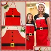Decorações de Natal Decoração de Natal Avental Holiday Family Clothes Supplies