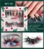 Kerstmake -upsets Dikke lange wimpers nertsen en nagels langdurige wimpers pack make -up kits