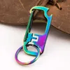 Keychain Tools Rostfritt stål Multifunktion Bottle Opender Ruler Wrench Key Ring Bekväm