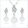 Boucles d'oreilles Collier En Gros Perles Collier Boucle D'oreille Ensembles De Bijoux Pour La Fête De Fiançailles De Mariage Spirale Diamant Pendentif Boucles D'oreilles Chine Dhurc