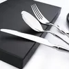 Flatware Sets 304 Silver Dinnerware Cutlery Set Stainless Steel Mirror Silverware Spoons Knives Fork Tableware For Home Kitchen