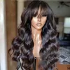 Body Wave 360 Lace Front Wigs Human Hair Pre Plucked Bleached Knots Frontal Wig Free Part 180% Density For High Ponytail And Updo Bouncy Natural Color DIVA1