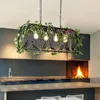 Hanger lampen Noordse plantenrestaurant Creative Light Retro Bird Cage Hangende lamp Gepersonaliseerde studio Flower Decoratie