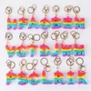 Push Fidget Toys Hairy Furry Alphabet Letter Simple Key Chain Keyring Rainbow Sensory Fidgets Finger Fun Game Christmas New Year Easter Kids Gifts