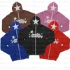 Sweats à capuche pour hommes Sweat-shirts Y2K Cartoon Stars Sweat-shirt zippé imprimé Hommes gothique Sport Manteau pour adolescents Pull gothique à manches longues Veste surdimensionnée Sweats à capuche pour hommes 221008