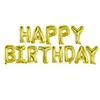 Balões de alumínio de feliz aniversário, letras de 16 polegadas, decorações coloridas de festas RRE14775