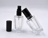 100pcs 15ml 정사각형 유리 향수 분위기 빈 파판 병 실버 골드 블랙 캡 15ml 화장품 스프레이 병 SN228