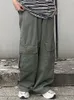 Bayan Pantolon S Houzhou Harajuku Büyük Boy Siyah Kargo Kadın Japon Sokak Giyim Kadın Cepleri İçin Gevşek Geniş Bacak Pantolon Grunge Techwear 221007