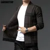 Herrtröjor autum vinterdesigner märke lyx mode stickad cardigans tröja koreansk stil casual trendiga rockar jacka kläder 221007