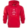 Herrtröjor tröjor anpassar din vårhöst män tröja pullovers hoodie personlig anpassad topp unisex svart vit sweetshirts s-4xl t221008