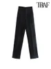 Damesbroek capris traf dames chique modekantoor draag rechte vintage hoge taille rits zippervlieg vrouwelijke broek mujer 221007