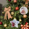 Décorations De Noël En Plastique Transparent DIY Po Cinq étoiles Boule Arbre De Noël Décor Suspendu Pour La Maison Enfants Cadeaux