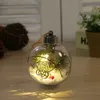 LED boules de noël ornements ampoules boule suspendue en plastique Transparent boules de noël décoration du nouvel an