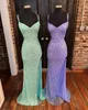 Sequin Prom Dress 2023 боковая щель официальное вечернее свадебное платье для вечеринки зимнее судно.