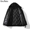 Piumino da uomo Parka Una Reta Plus Size Plaid Print Winter Man Jacket Casual Parka Cappotto in cotone con cappuccio Streetwear Abbigliamento uomo Giacca calda Uomo T221006