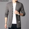 Modas masculinas Moda Menção Cardigan Jackets Coats Streetwear Trend Windbreaker Outono sobrecarregando camisa de camisola casual masculino preto 221008