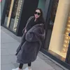 Frauen Pelz Frauen Winter Faux Jacke Stil Mode Mit Kapuze Warme Lange Mantel Kausal Lose Plus-größe Weibliche Mantel NZYD204A