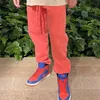 새로운 색상 Flocking Lettering Joggers 스트레이트 팬츠 캐주얼 긴 양털 스웨트 팬츠 바지 남성 여성 힙합 Streetwear