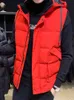 メンズベストプラスサイズの冬用ジャケットノースリーブ衣類フード付きウィンドブレーカーウォームウエストコートフリースメンコート8xl 221008