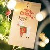 Weihnachtsdekorationen 24sets Kraft Papiertüten Santa Claus Snowman Holiday Weihnachtsfreunde Bevorzugung Tasche Candy Cookie Beutel Geschenkverpackung Vorräte