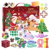 Decompression Toy s Pack Advent Calendar Box Christmas 24 Days Countdown Present For Children Adults Push Bubbles Gifts 221007